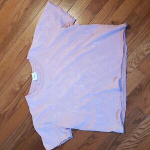 PINK CROP TOP, SHORT SLEEVE TEE, SIZE MEDIUM